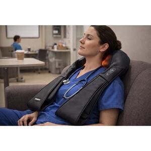 Naipo MGS-150DC Shoulder & Neck Massager with Shiatsu Kneading Massage and Heat